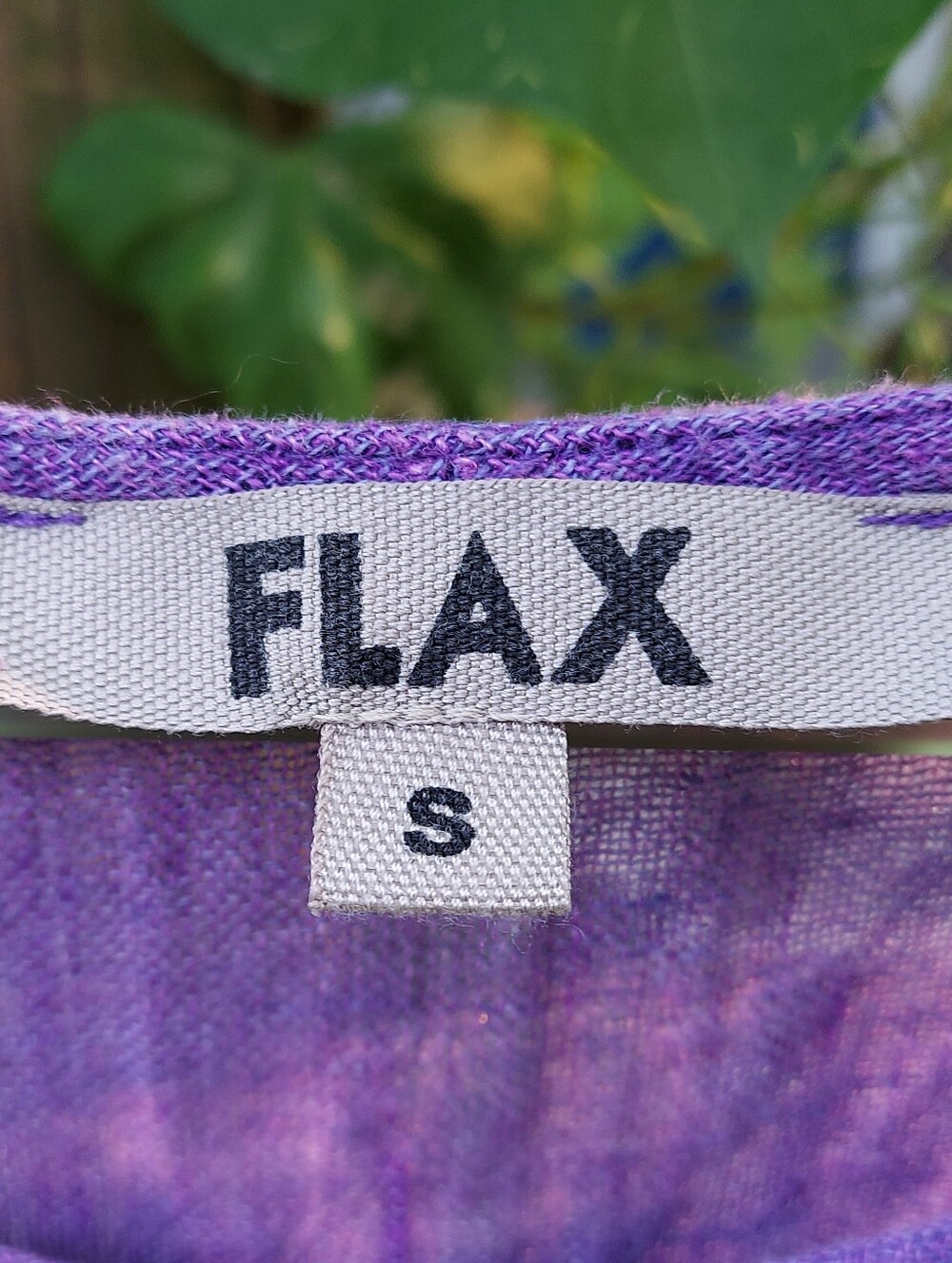Purple Flax Linen Sleeveless Mini Dress - Picture 2 of 6